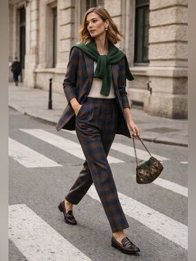 Green Patent Alligator Pattern and Brown Chain Mail Purse